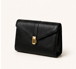 Black Leather Clutch