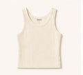 Cream Ribbed Tank Top